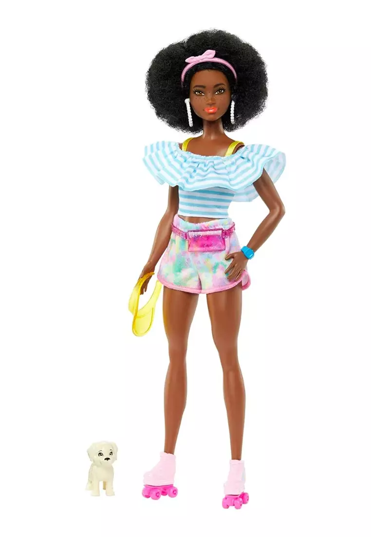 Barbie Doll with Surfboard and Pet Puppy