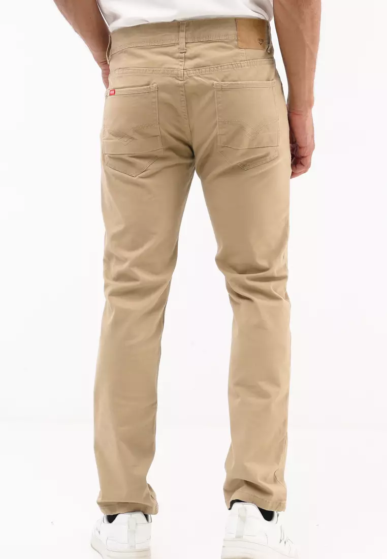 Colored Long Pants Slim Tapered Stretch
