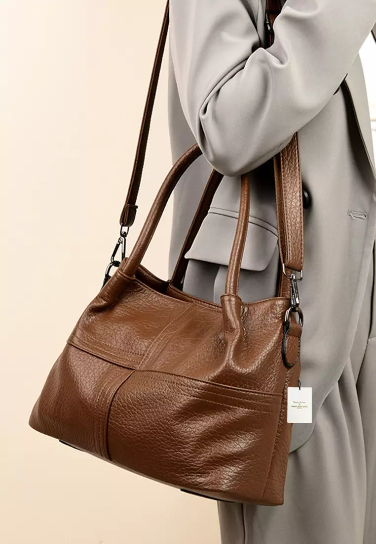 Large Capacity Faux Leather Three Way Handbag JW HD-3916