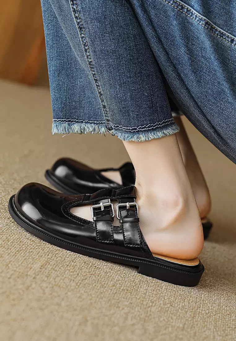 Double Strap Brogue Mules WW939-39
