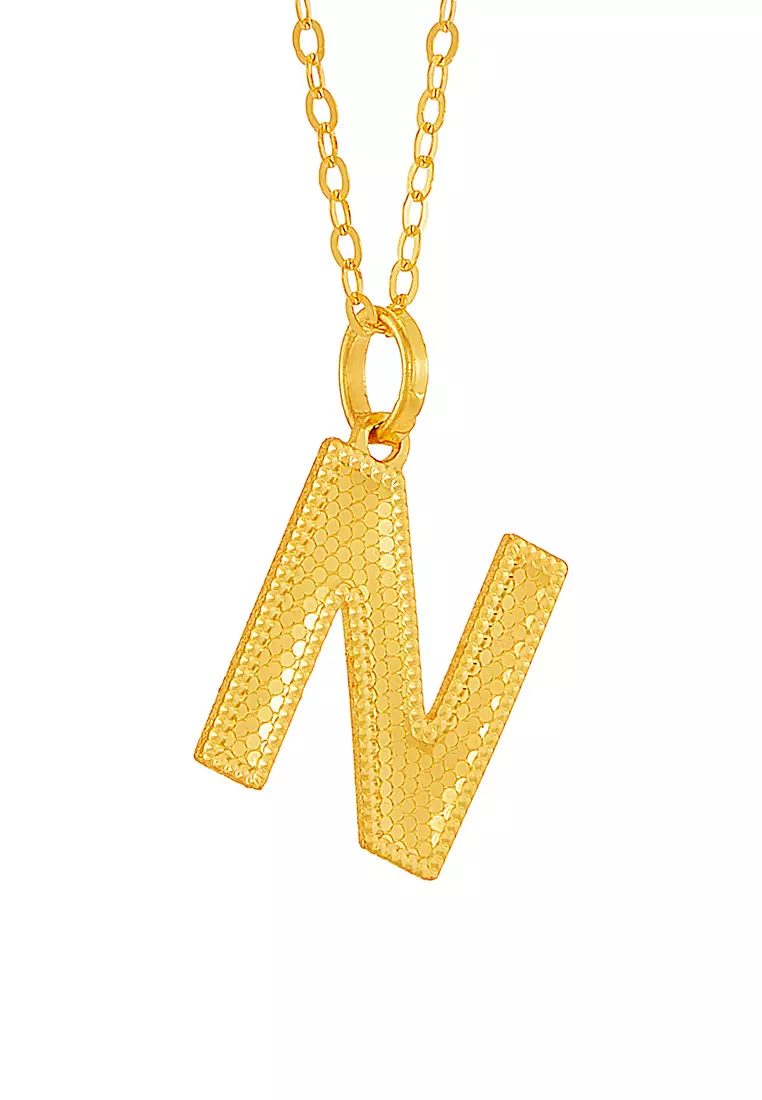 HABIB 999/24K Yellow Gold Alphabet Pendant 9GP01781225(N)