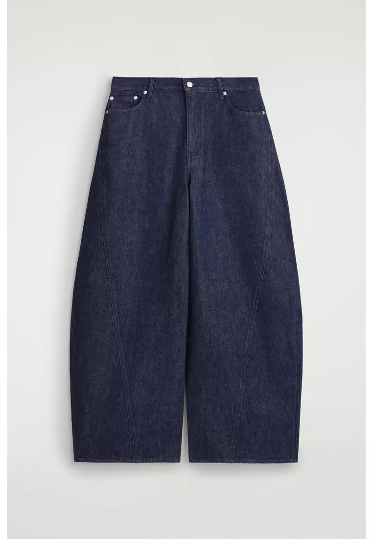 TWIST BARREL-LEG JEANS