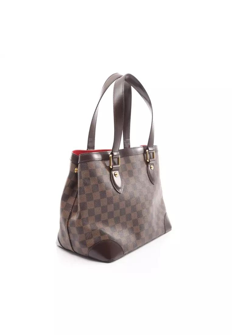 Pre-Loved Louis Vuitton Hampstead PM Damier  ebene Handbag tote bag PVC leather Brown