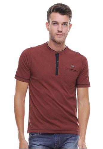 Jual Lgs Lgs Regular Fit Kaos Henley Kantong Satu Coklat Original Zalora Indonesia