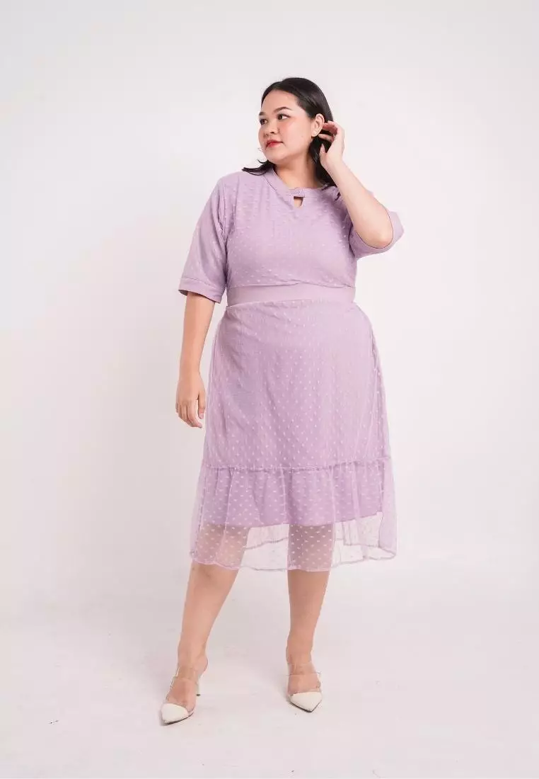 Plus Size Party Dress Juliette Lilac