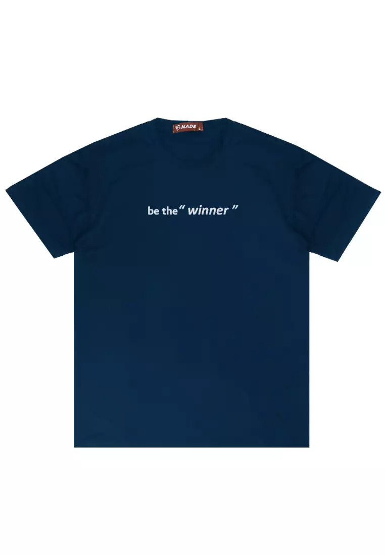 NTD95 Kaos Gym Stretch Nade "be the winner" navy