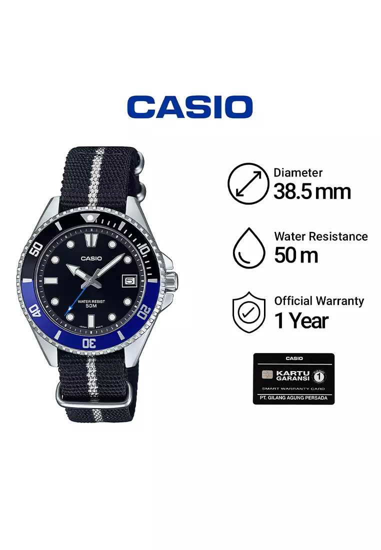 Jam Tangan Pria Casio Standard Series MDV-10C-1A2V - Nylon Strap