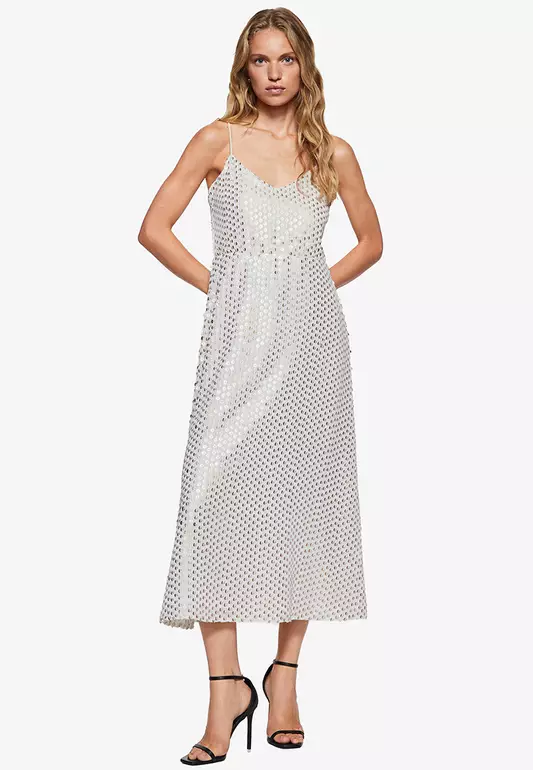 Sequin Appliqué Gown