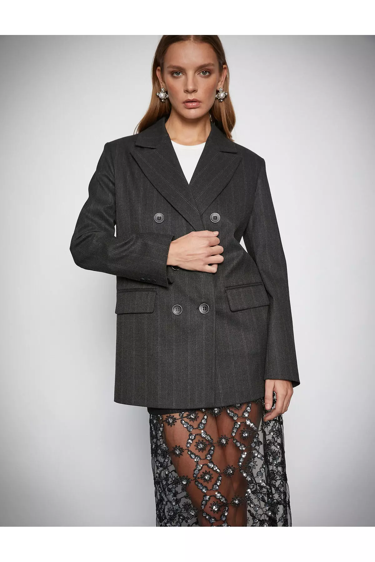 KOTON Oversized Double Breasted Blazer Jacket 2024 | Buy KOTON