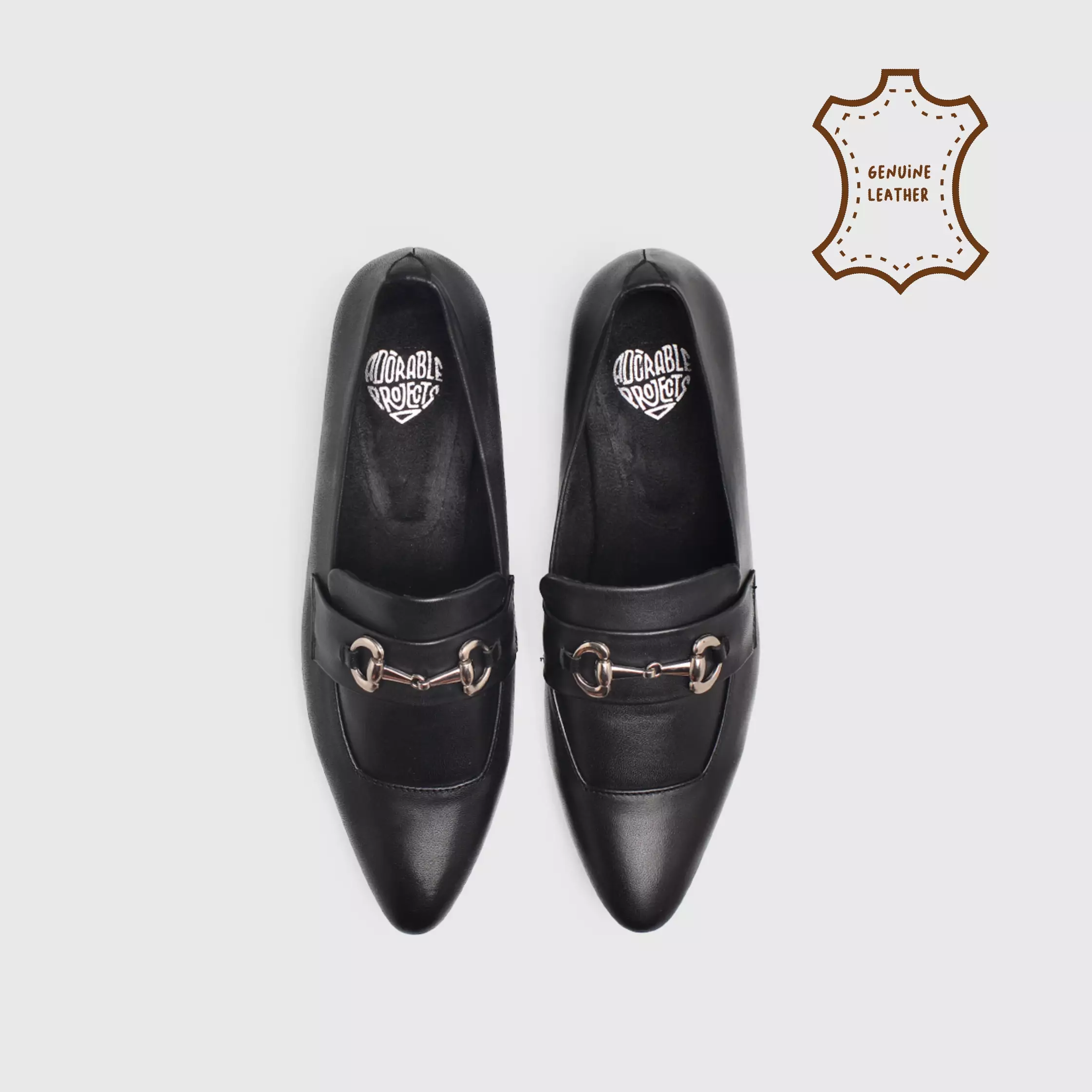Zwette Mini Heels Genuine Leather Black