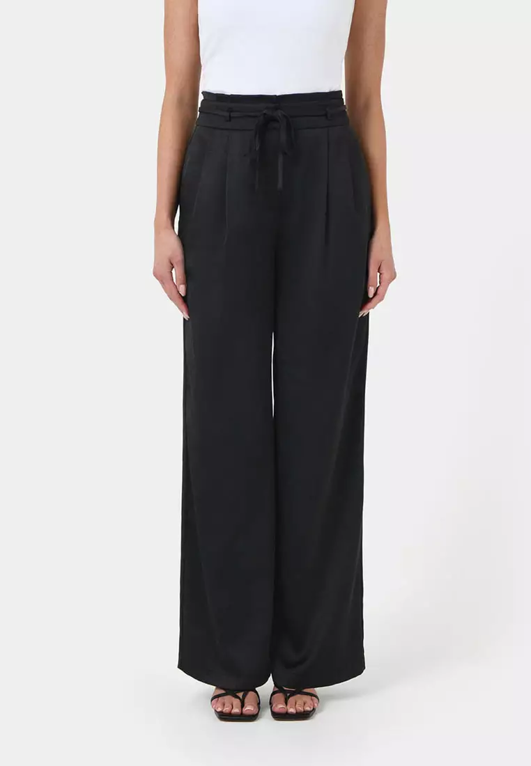 Louisa Wide Leg Satin Pants