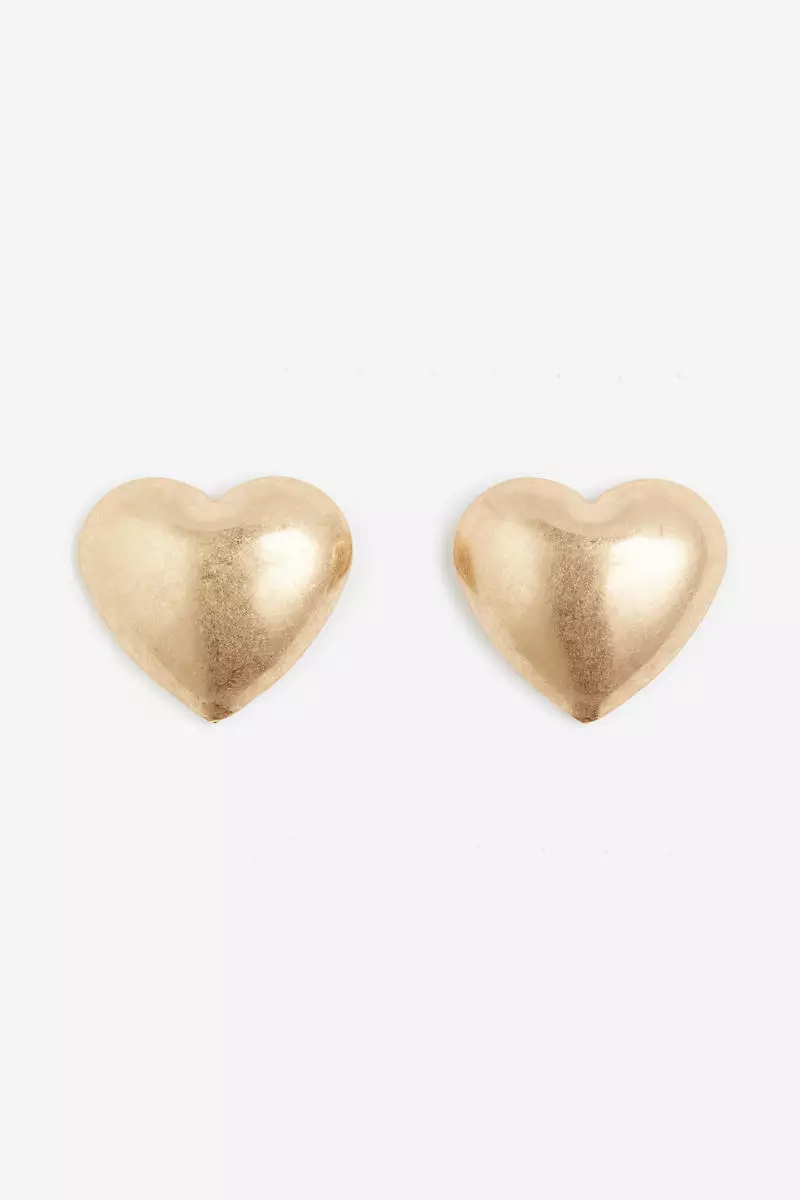 Heart shaped discount earrings gold online