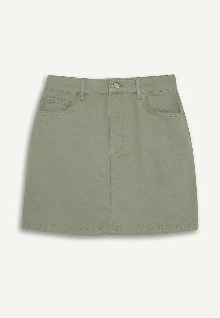 Coool Normal Waist Gabardine Mini Skirt E5346Ax25Sp