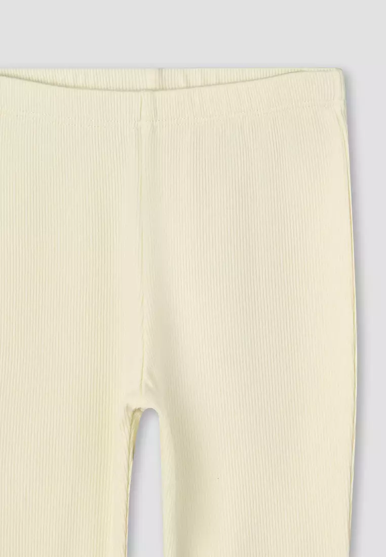 Babyshop Juniors Leggings With Ribbed Design And Lace Trim