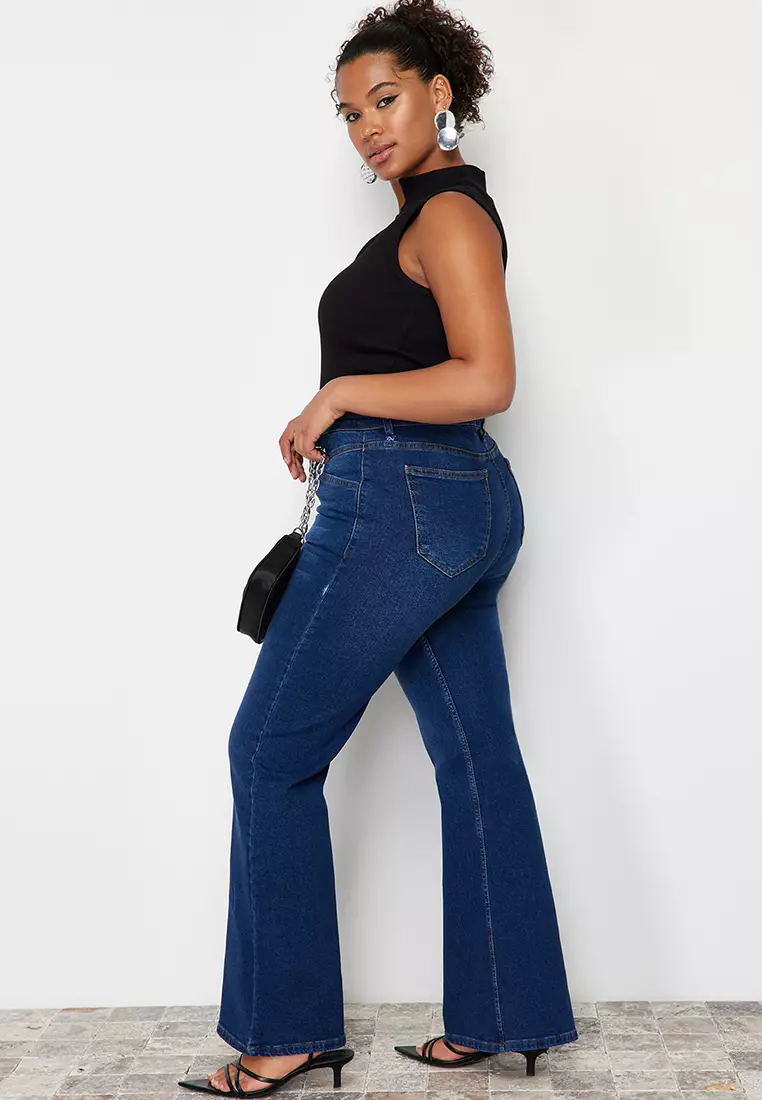 High Waist Flared Denim Jeans