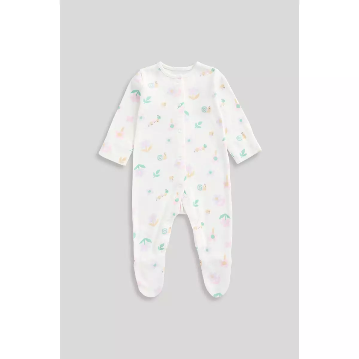 Mothercare Garden Baby Sleepsuits - 3 Pack - Baju Tidur Bayi Perempuan (Hijau)