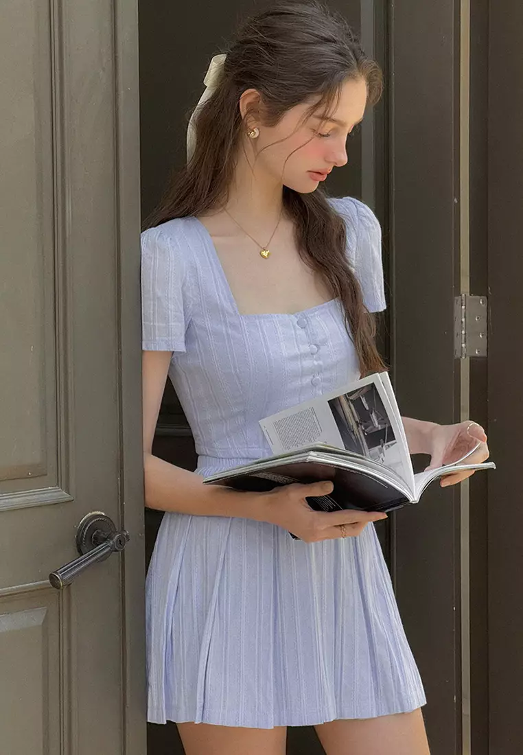 Sporty Chic Top and Skirt Set