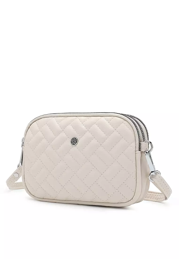 Women's Shoulder Sling Bag / Crossbody Bag - Creamy White