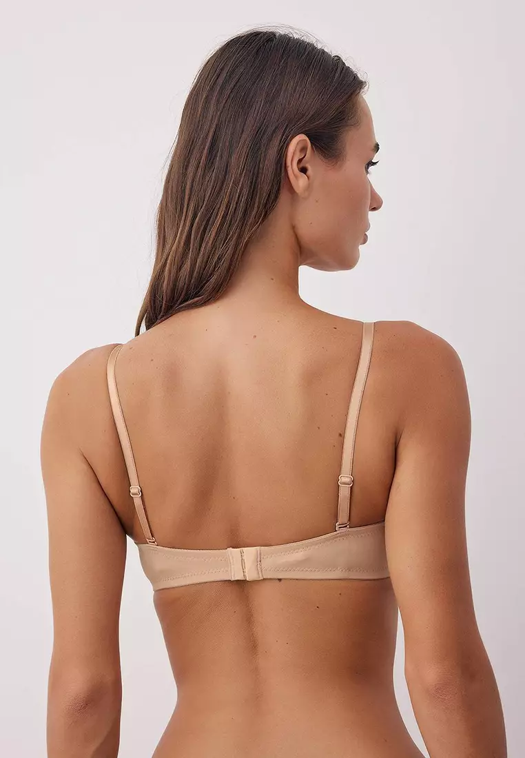 Ten Micro Lace Detailed Covered Strapless Knitted Bra Thmaw26Su00005