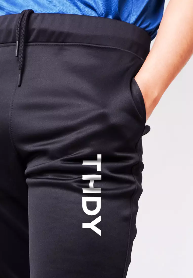 MC032 celana jogger pria anti air kasual korea keren thdy hitam