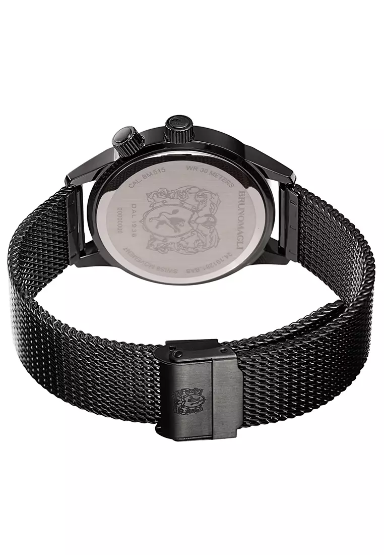 Bruno Magli Vittorio 24.191281.BAB Jam Tangan Pria Swiss Analog