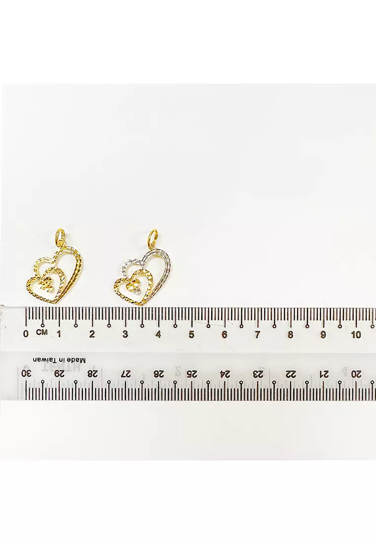 916/22K Gold Love Shaped Pendant B129