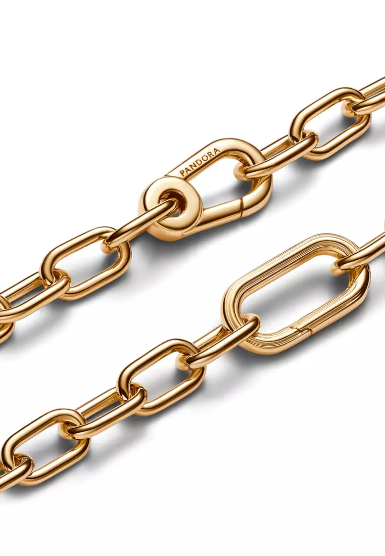 Pandora Me Gold Metal Bead & Link Chain Bracelet, 17cm