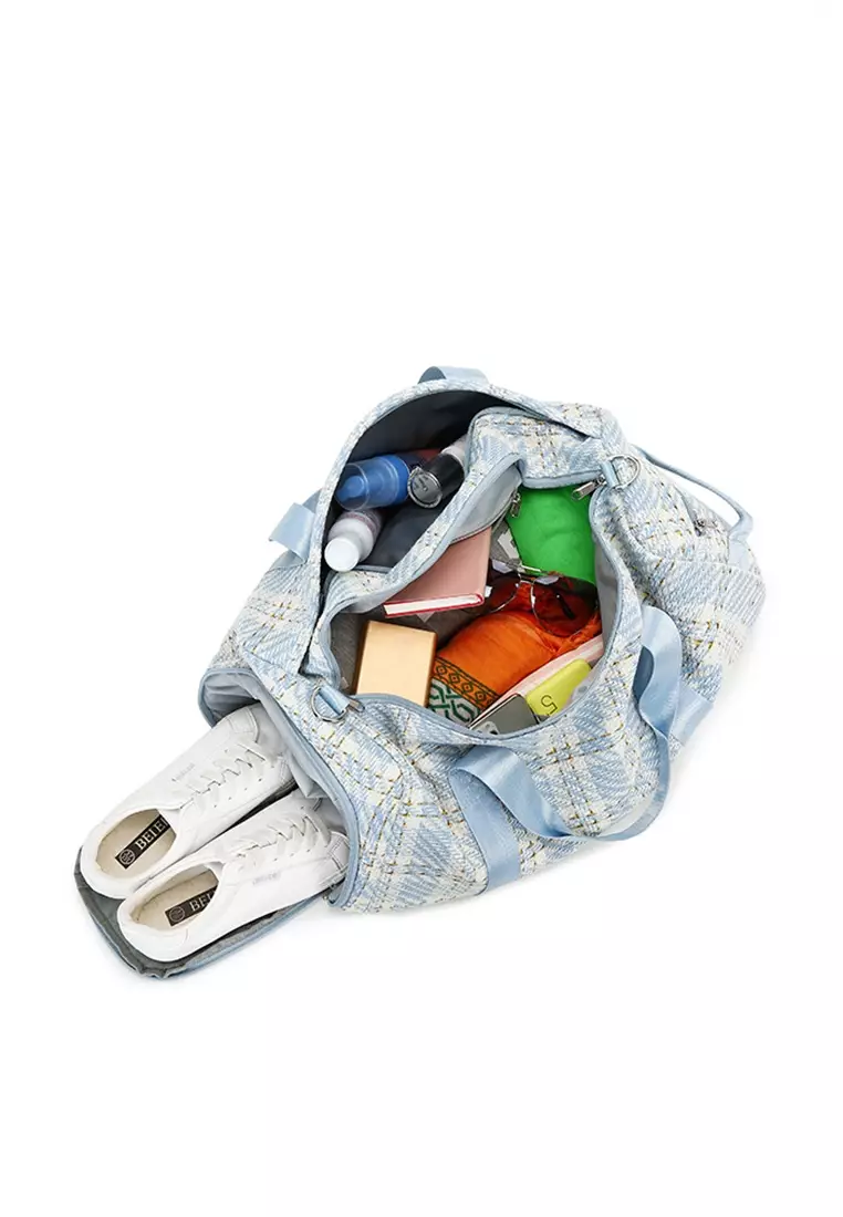 Stowable Duffel Bag With Shoes Compartment