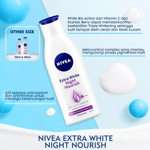 NIVEA Extra White Night Nourish Serum 180ml