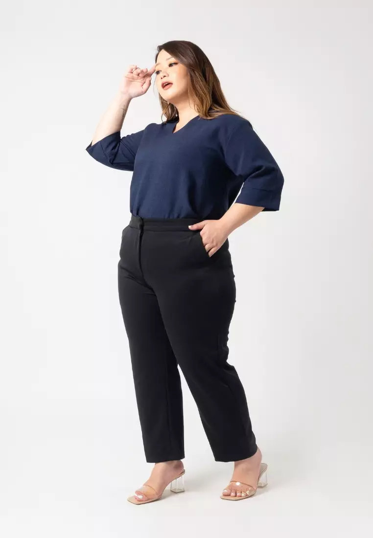 Plus Size Pants Regular Fit Anais Black