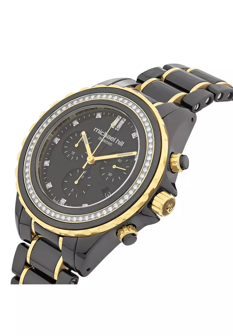 Michael hill gold watch with diamonds new arrivals