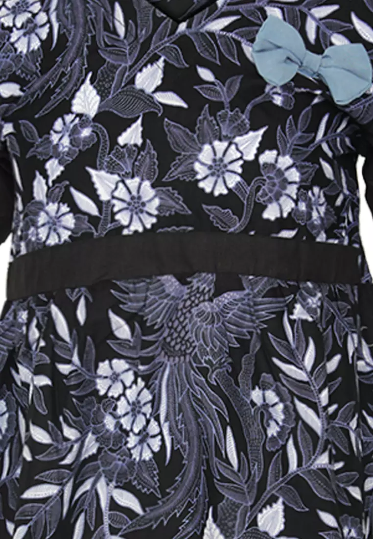 Baju Dress Anak Perempuan Quinsa Navy Black