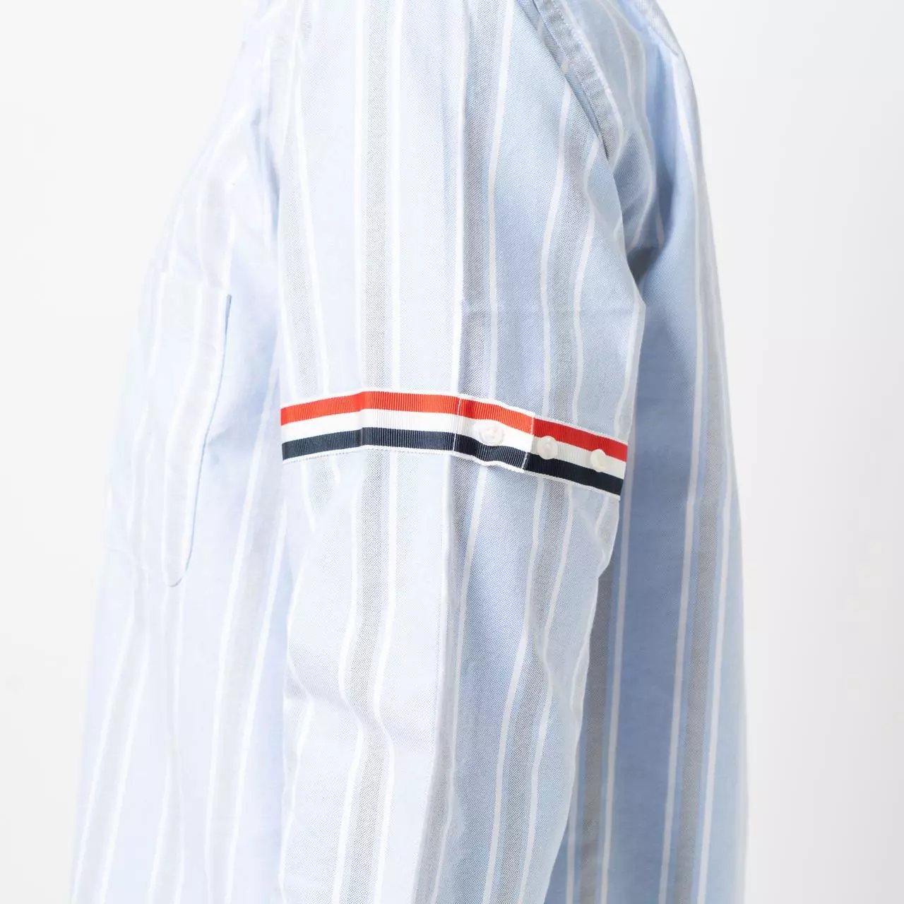 Jual Thom Browne Thom Browne Stripe Oxford Armband Straight Fit Shirt ...