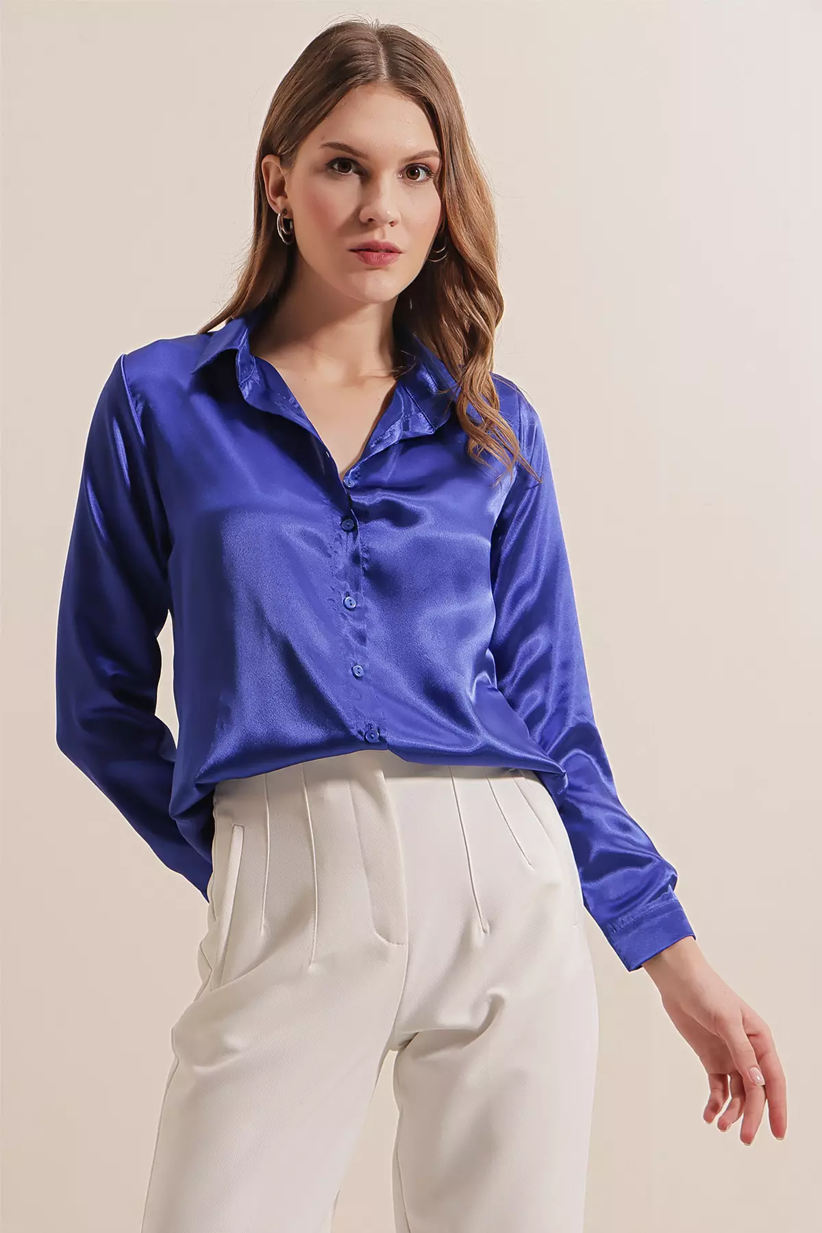 Lightly Flowy Satin Shirt