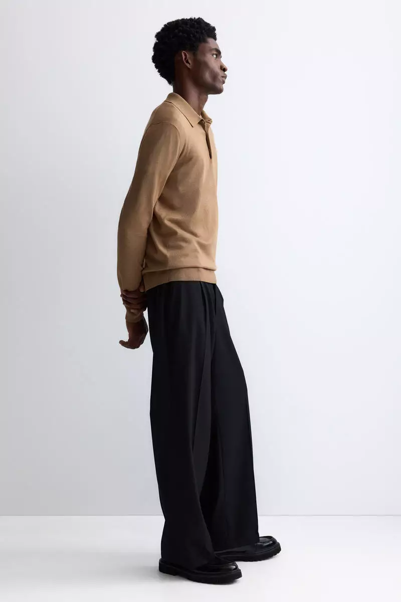 Regular Fit Fine-knit polo shirt