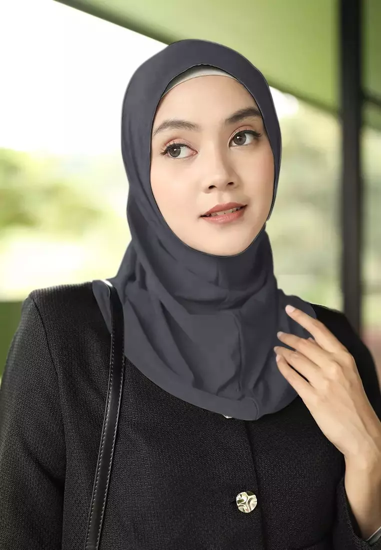 Zelena - Serena Bergo Instan | Hijab Instan - Dark Grey
