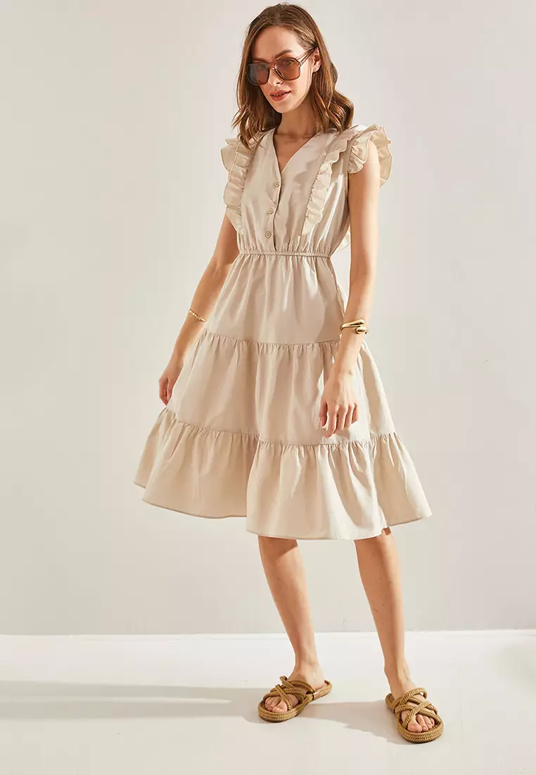 Frilly Buttoned Dress
