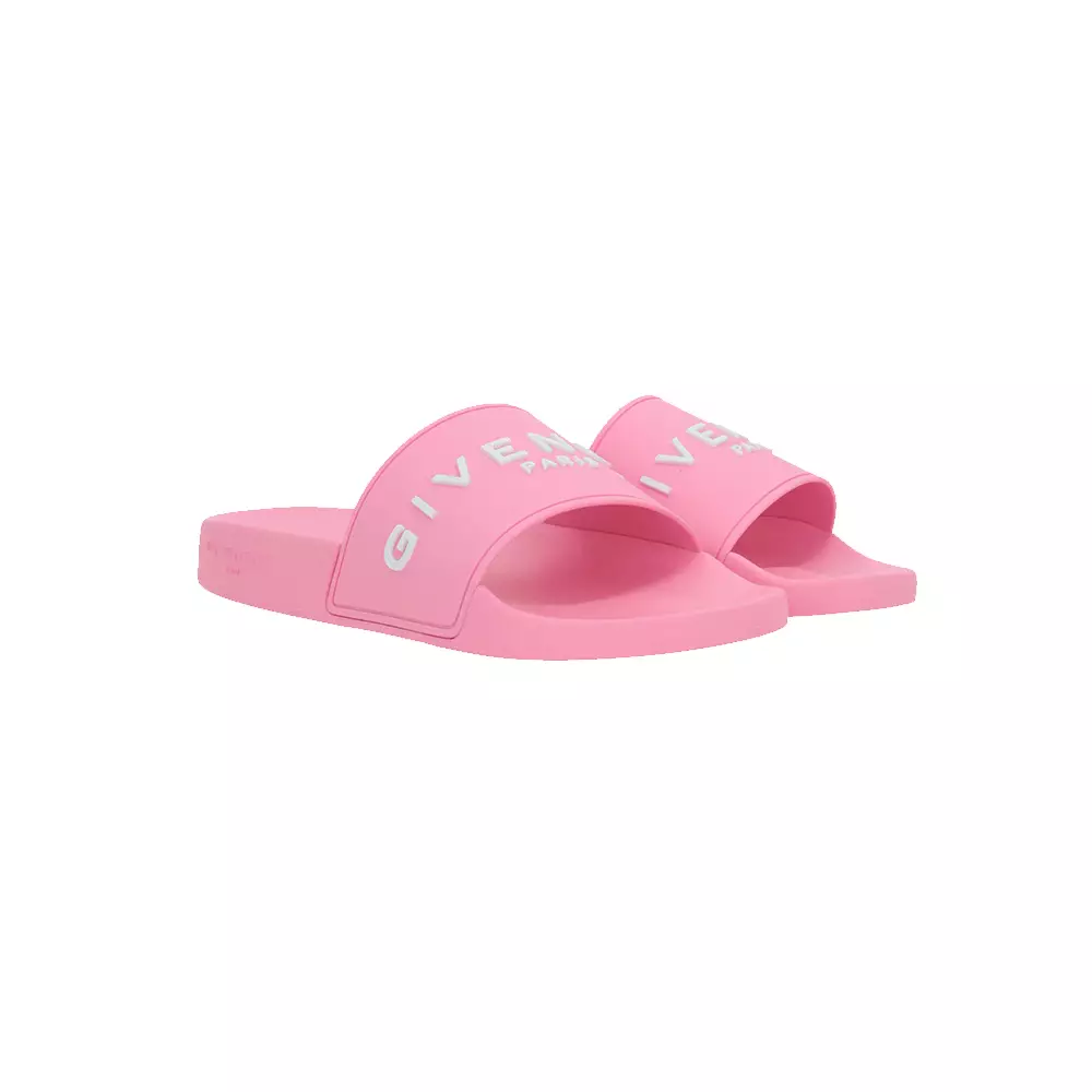 Jual Givenchy Givenchy Logo Rubber Flat Slides Pink Original 2024