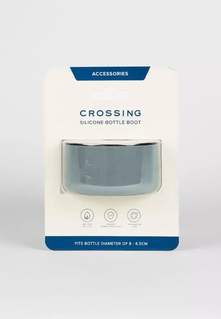 Crossing Silicone Water Bottle Boot - Fits Diameter 8-8.5cm (780ml) Blistered Pack - Forest Green