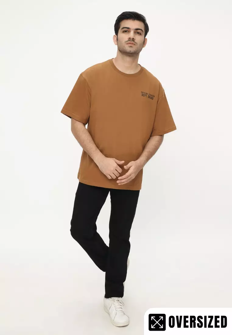 NX T-Shirt Cotton Combed Tebal Oversized Pria 2079370491