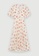Maje white and orange Asymmetric Dress In Printed Muslin DCCC1AA0CB181FGS_5
