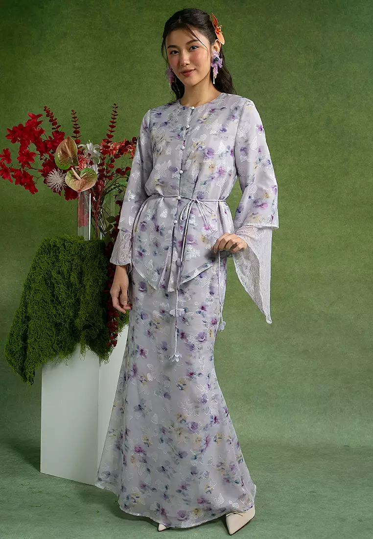 Elena Recycled Polyester Kebaya with Belt Set