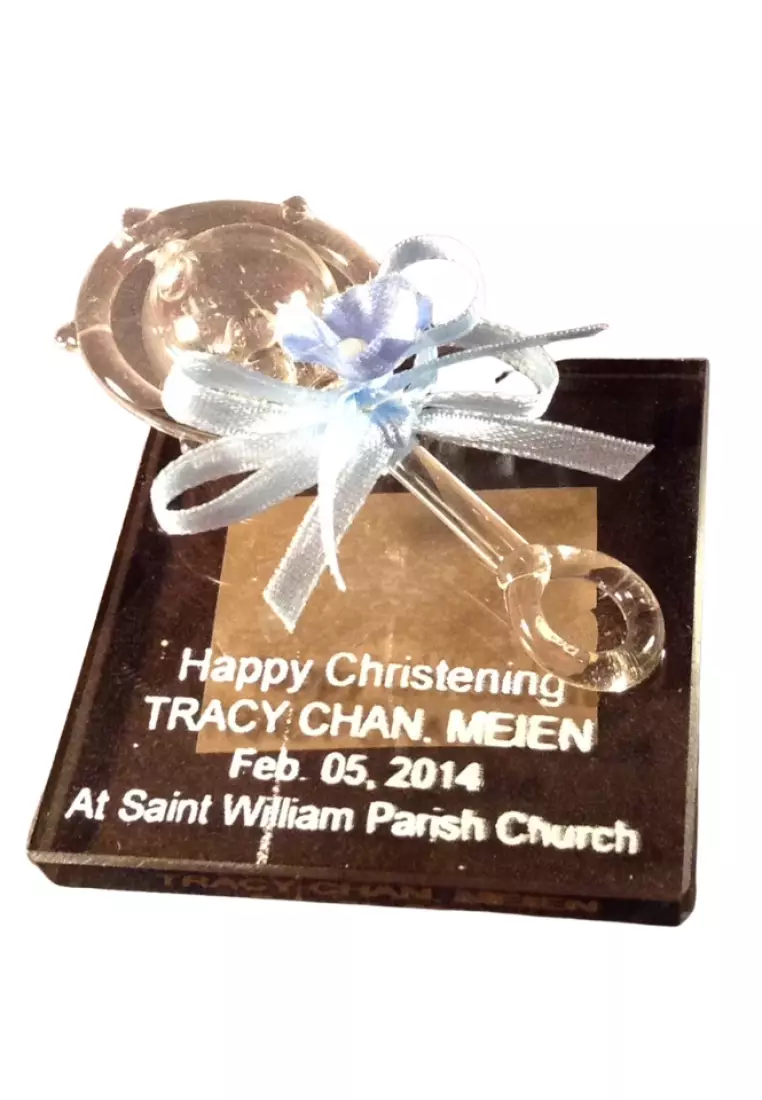 Buy LIMAN GLASS HANDCRAFTED INC. Rattle Baptismal Pyrex Glass