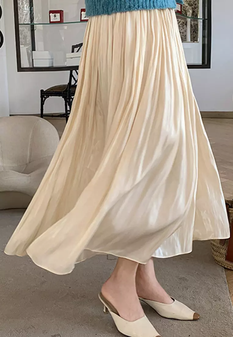 超仙氣質高腰百褶半身裙 A21090607KI