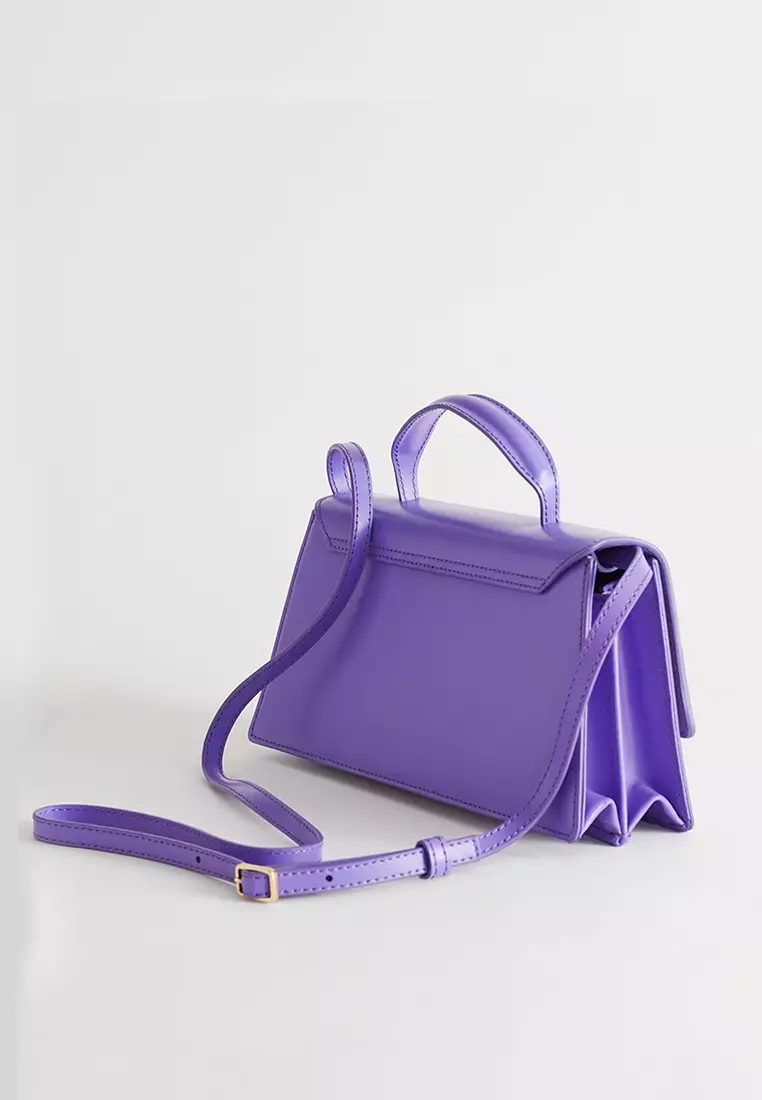 Purple satchel handbag online