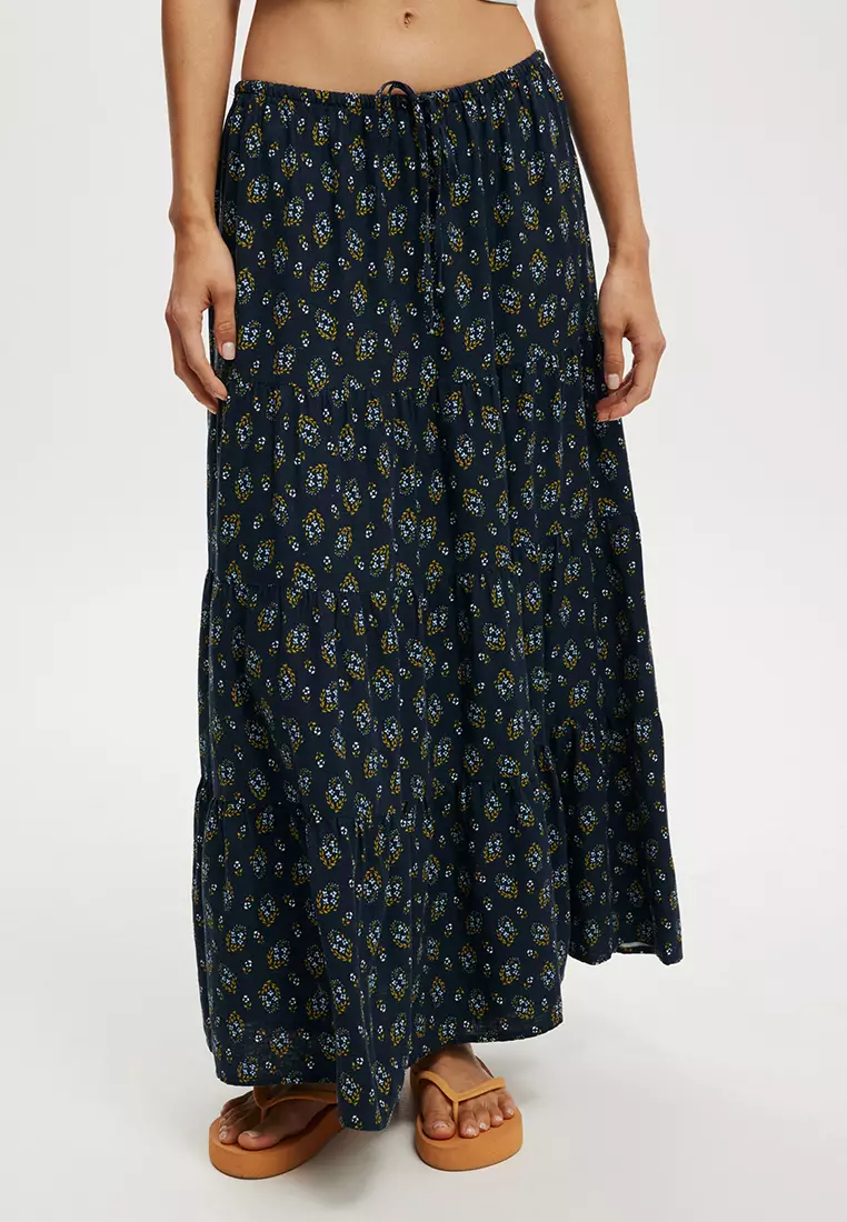 Buy Cotton On Haven Tiered Maxi Skirt 2025 Online | ZALORA