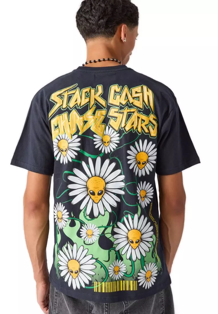 NYC Streetwear - Stack Cash Short Sleeves Tee - Black