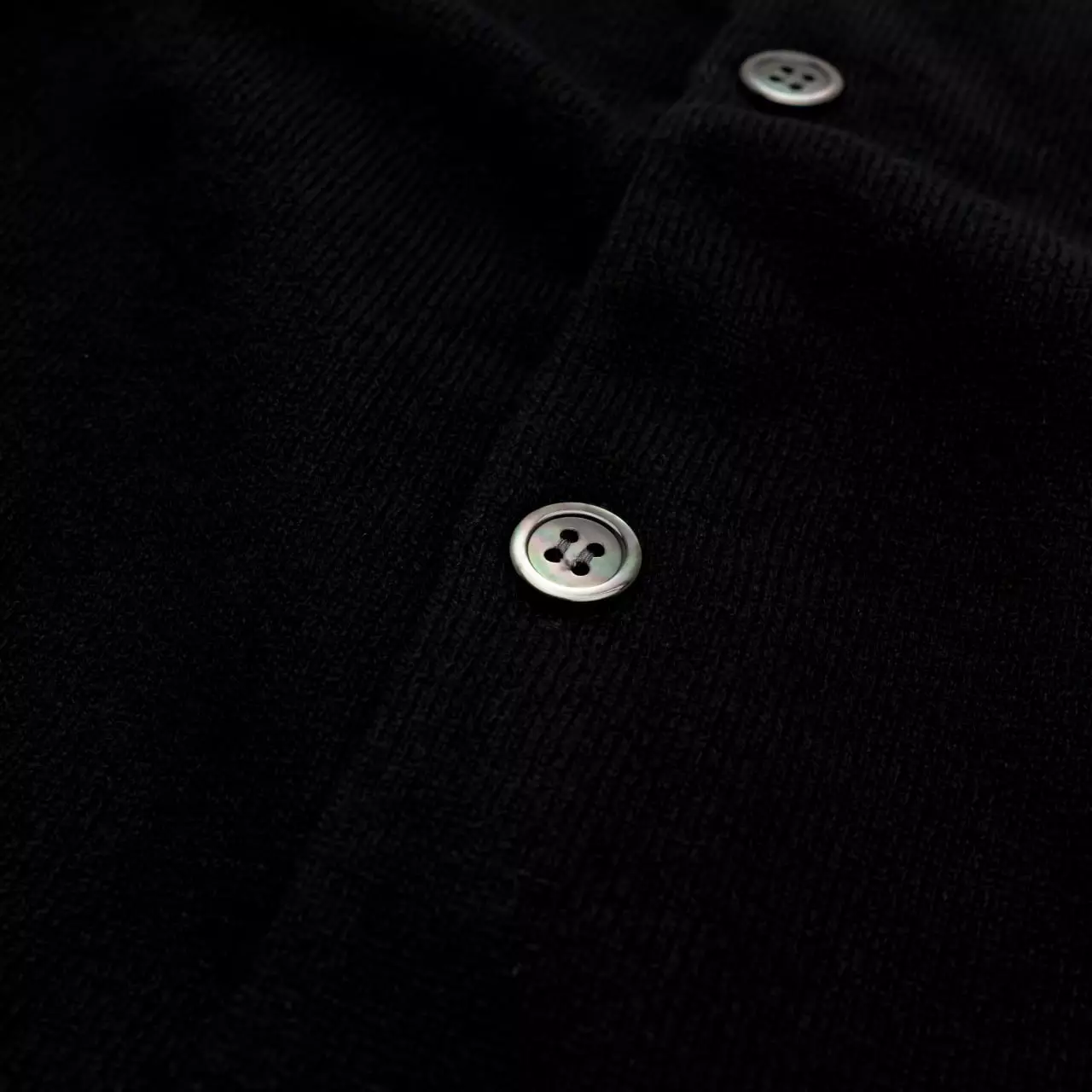 Play Signature Double Heart Patch Wool Cardigan Black