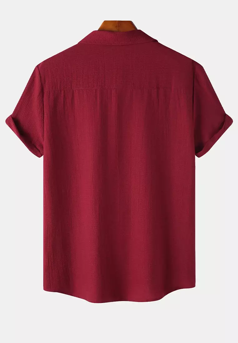 Solid Color Short-Sleeved Shirt YL-A89