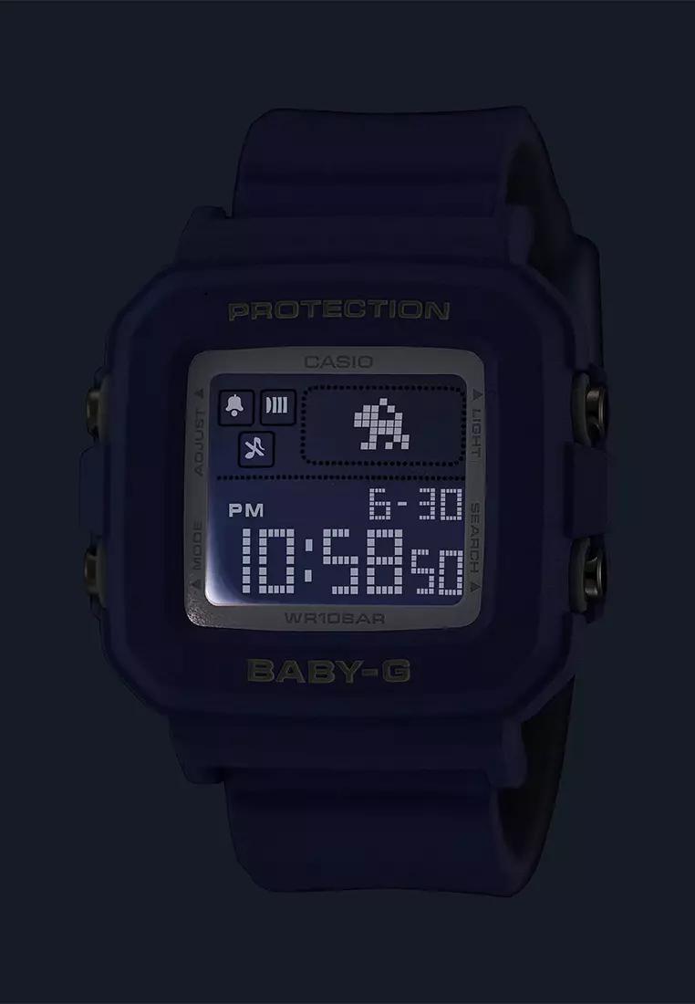 Jam Tangan Wanita Casio Baby-G BGD-10K-6D BABY-G＋PLUS Purple Resin Band
